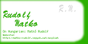 rudolf matko business card