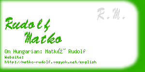 rudolf matko business card